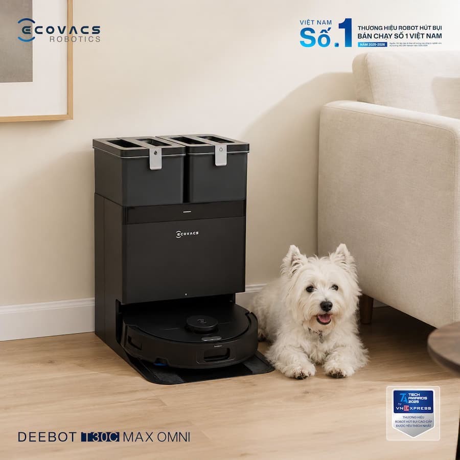 DEEBOT T30C MAX OMNI tự động hóa toàn bộ quy trình làm sạch trong một thiết bị