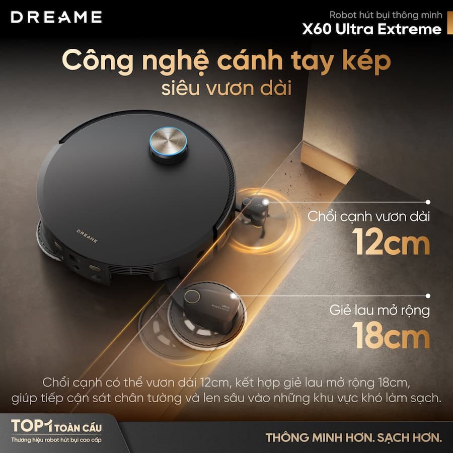 Robot hút bụi lau nhà Dreame X60 ULTRA EXTREME 5