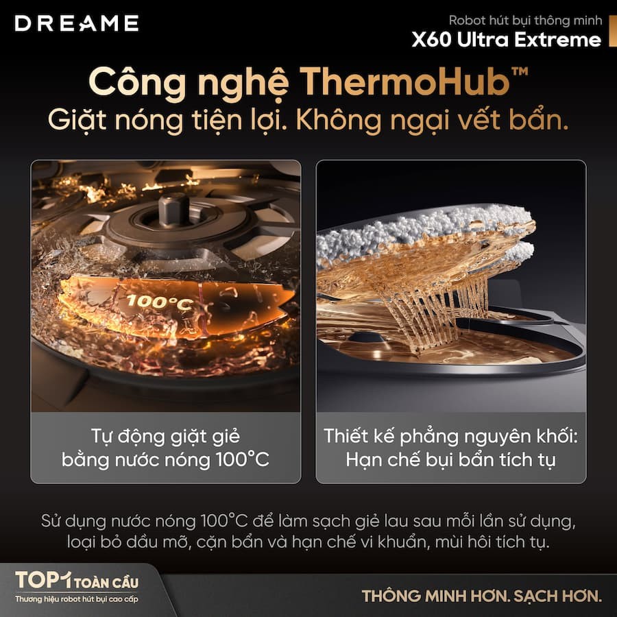 Robot hút bụi lau nhà Dreame X60 ULTRA EXTREME 9