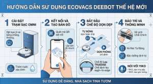 Hướng dẫn sử dụng robot hút bụi lau nhà Ecovacs Deebot thế hệ mới