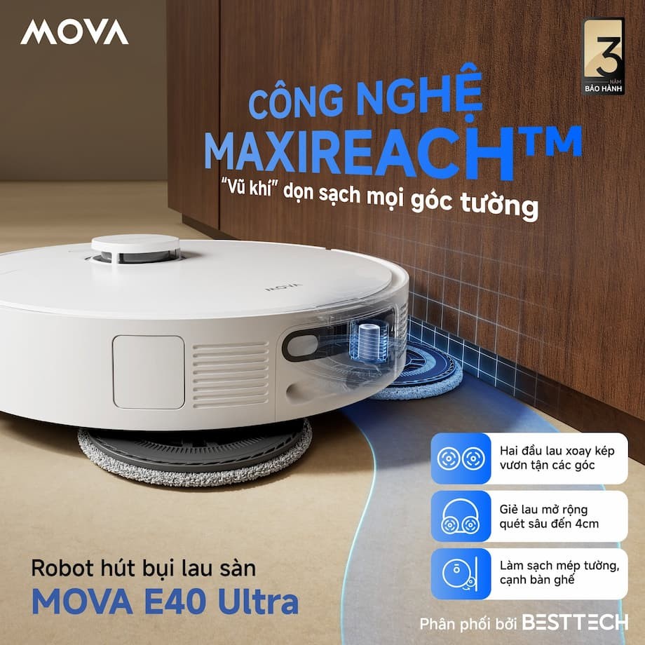 Vận Hành & Sử Dụng Hàng Ngày Robot Hút Bụi Lau Nhà Mova