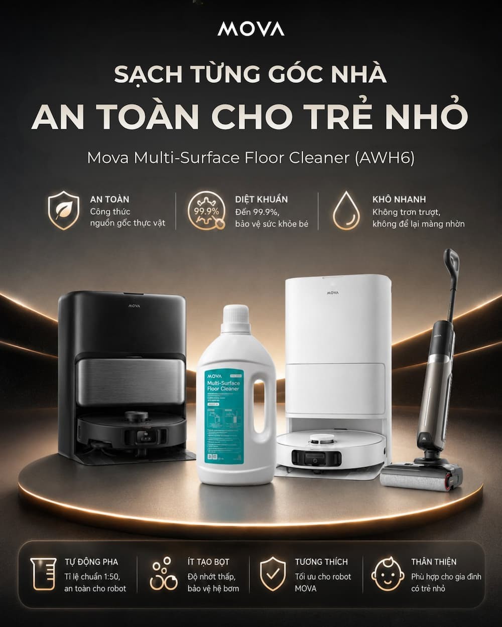 Vận Hành & Sử Dụng Hàng Ngày Robot Hút Bụi Lau Nhà Mova