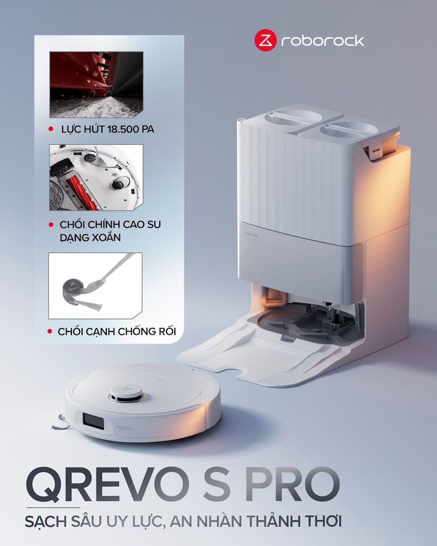 Robot hút bụi Roborock Qrevo S Pro