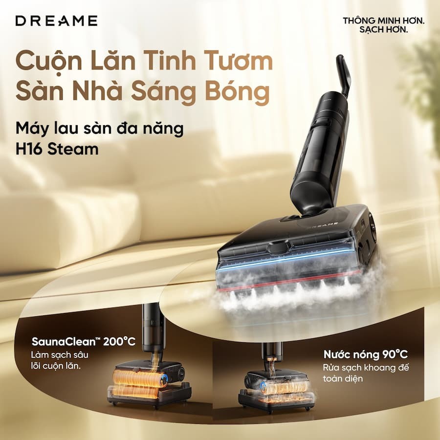 Dreame H16 Steam (Máy lau sàn khô & ướt hơi nước)
