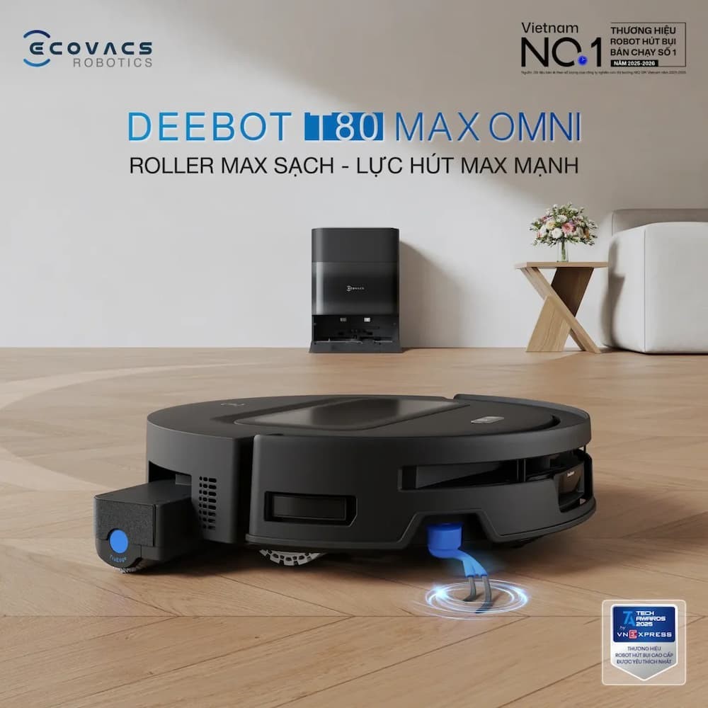 Thiết Kế & Khả Năng Di Chuyển Ecovacs Deebot T80 Max Omni