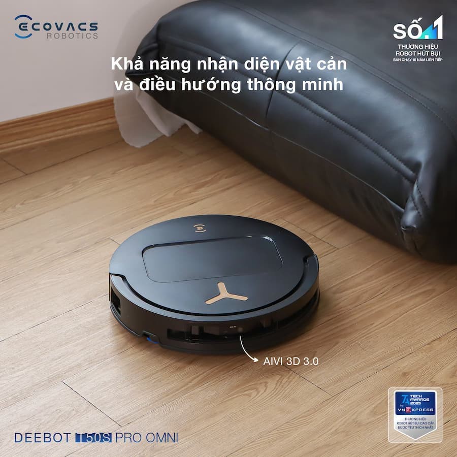 Robot hút bụi lau nhà Ecovacs Deebot T50S Pro Omni 9