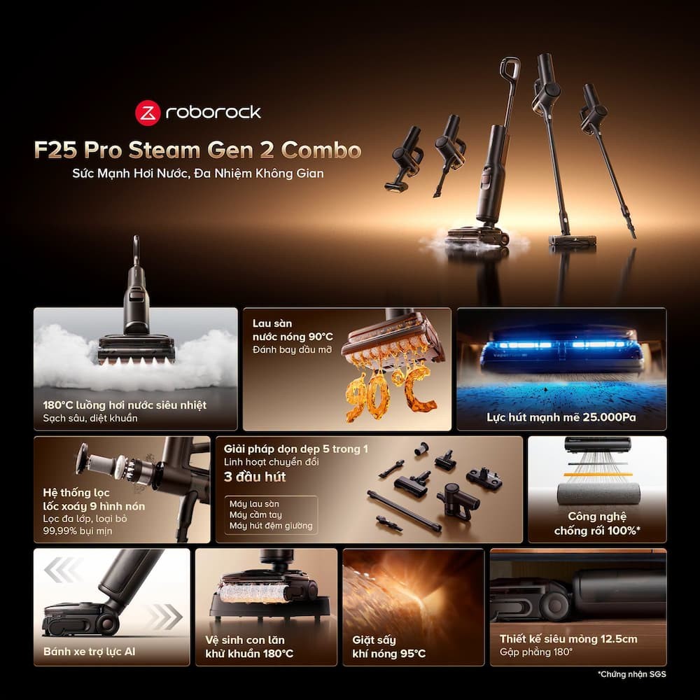 Roborock F25 Pro Steam Gen 2 Combo 3