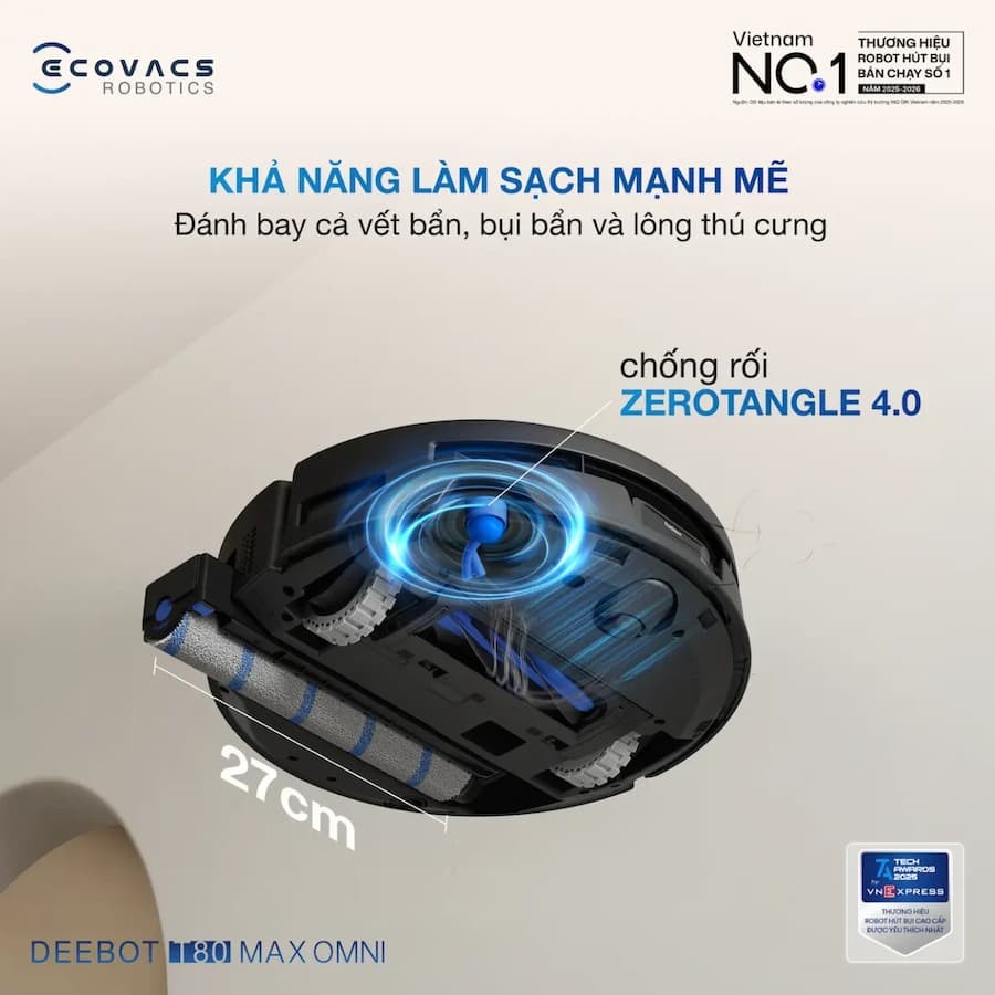 Robot hút bụi lau nhà Ecovacs Deebot T80 Max Omni 4