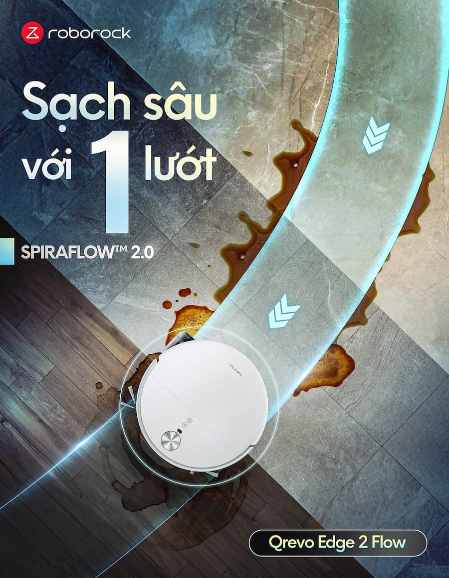 Robot hút bụi lau nhà Roborock Qrevo Edge 2 Flow 5
