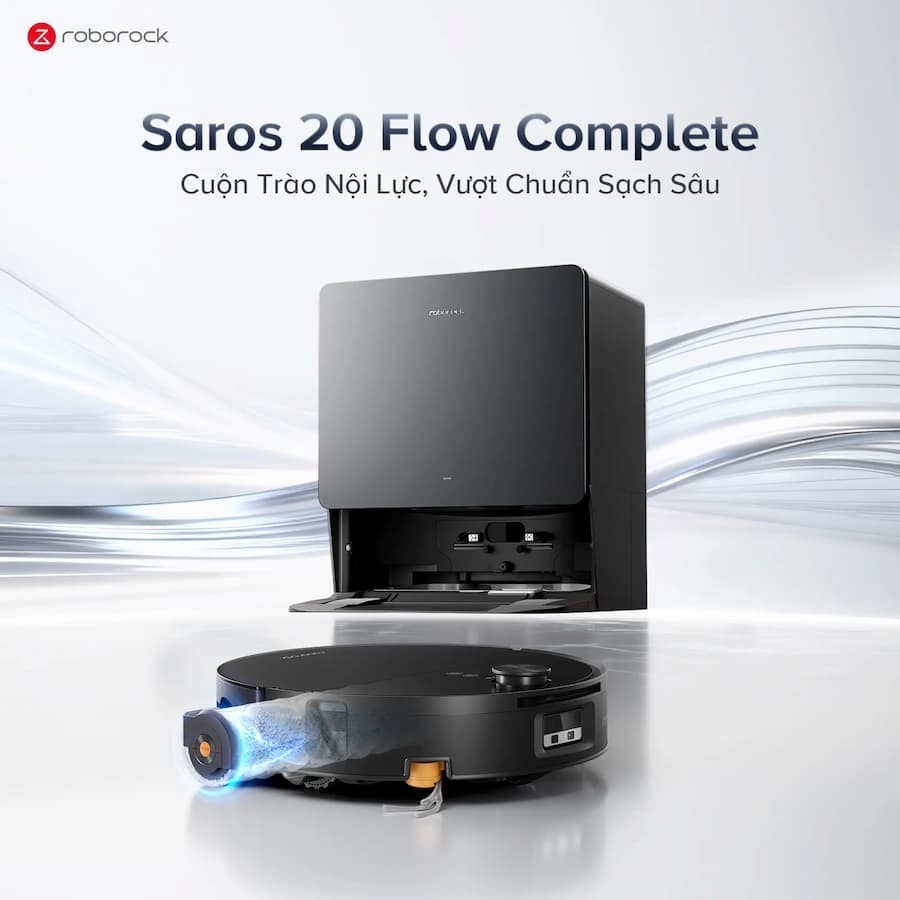 Robot hút bụi lau nhà Roborock Saros 20 Flow Complete