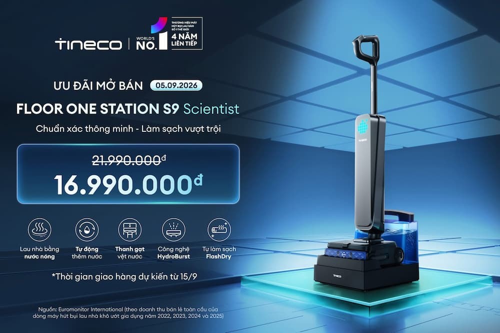 Máy hút bụi lau sàn Tineco Floor One Station S9 Scientist