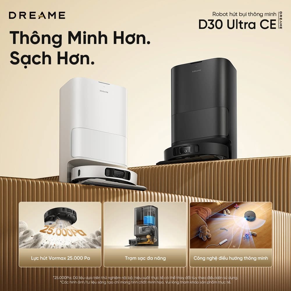 Bảng So Sánh Thông Số Kỹ Thuật Chi Tiết Dreame D30 Ultra Và Dreame D30 Ultra CE
